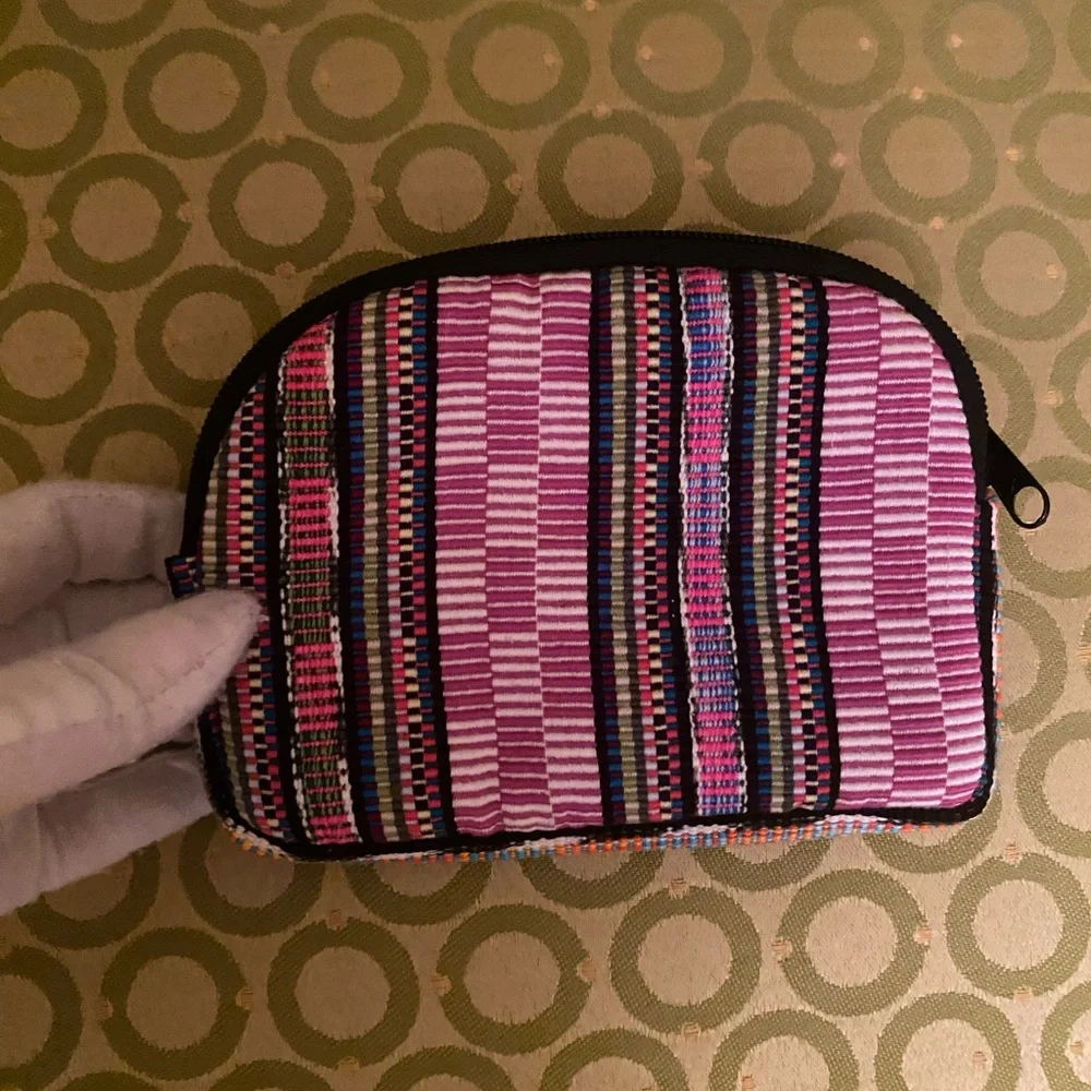 Floral cotton padded makeup bag